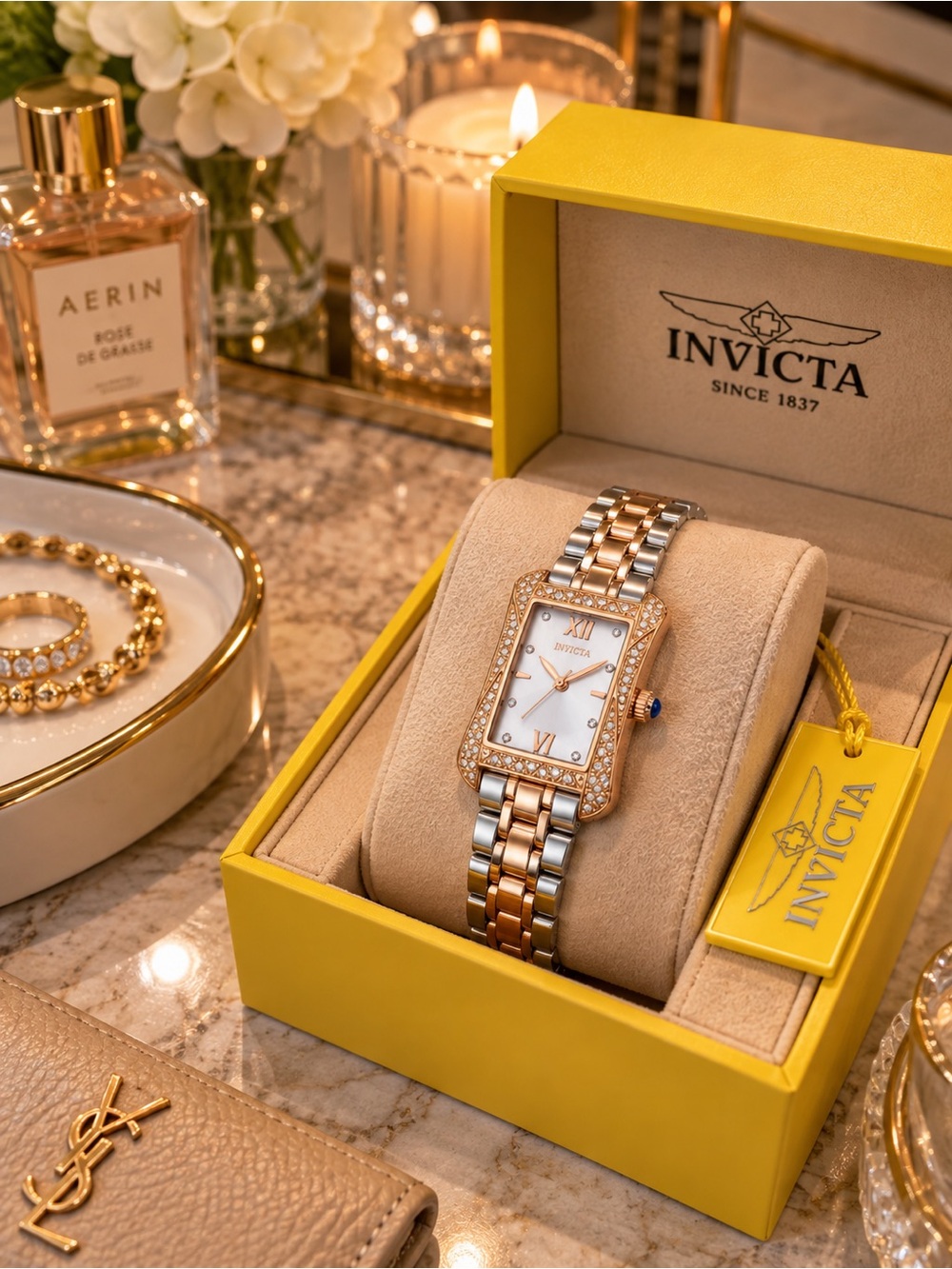 Invicta Wildflower 69274 Two-Tone Crystal Watch 26mm NWT